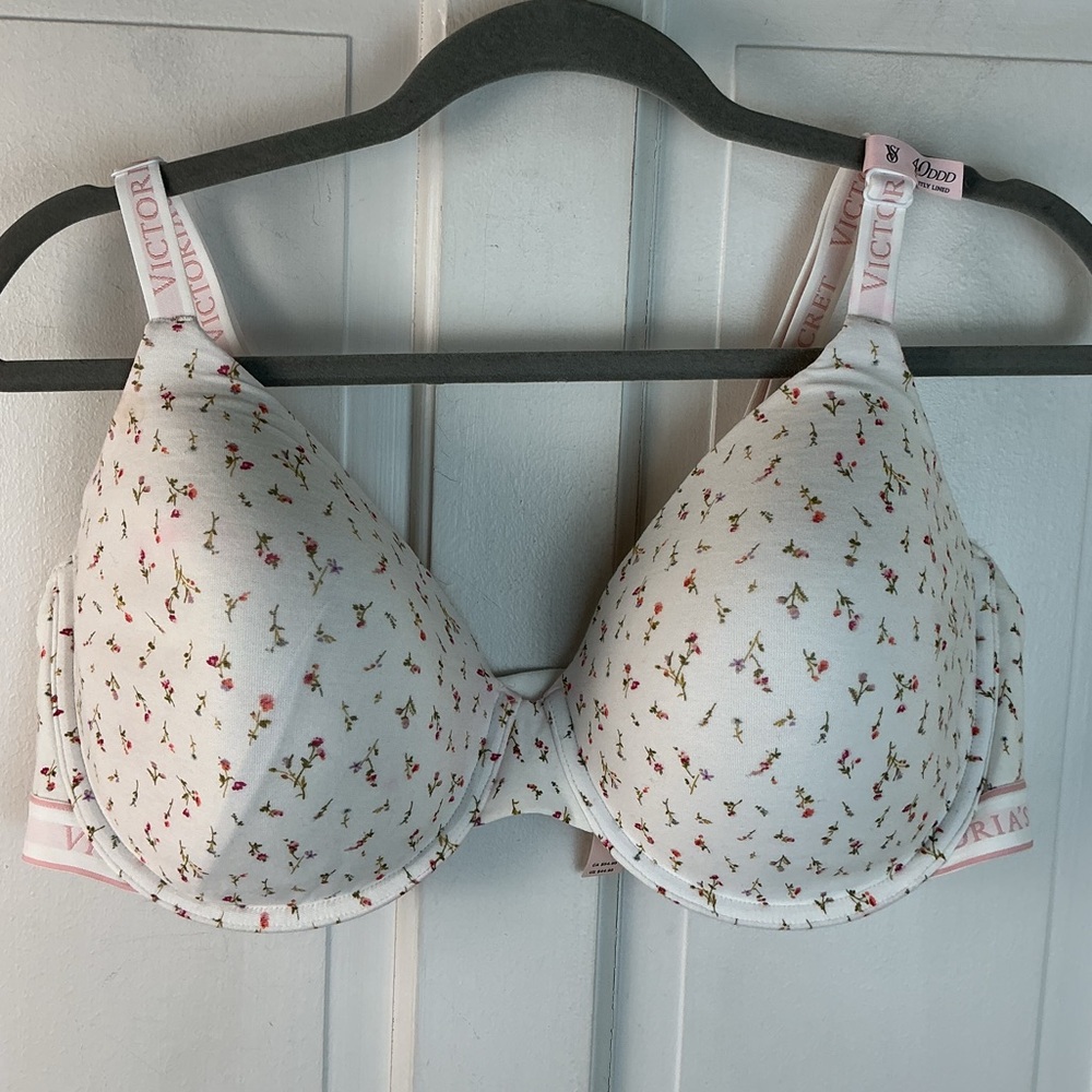 Victoria's Secret White Floral T-Shirt Bra